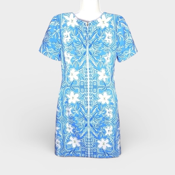 Lilly Pulitzer Dixey Stretch Shift Dress Lunar Blue EUC, size 6, NWOT - Picture 3 of 8